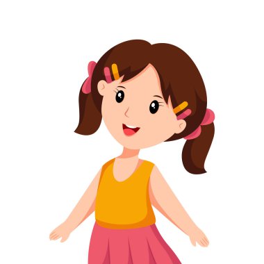 Şirin Küçük Kız Karakter Tasarımı Çizimi