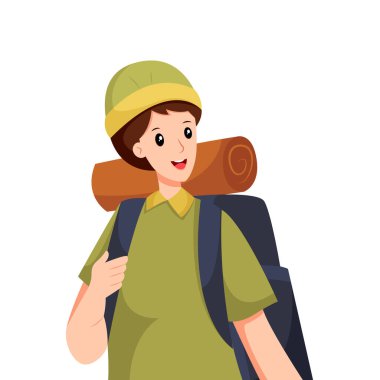 Çocuk Sırt Çantası Karakter Tasarımı İllüstrasyonuyla Seyahat Ediyor