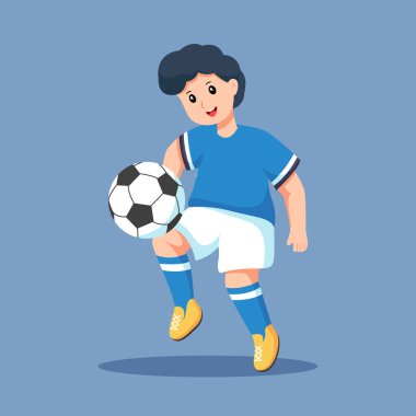 Erkek Futbolcu Karakter Tasarımı Çizimi