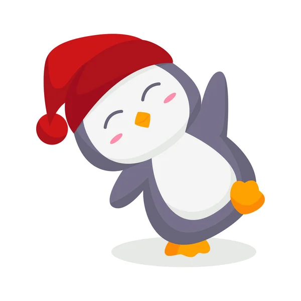 Happy Penguin Character Design Illustration — Stock Vector