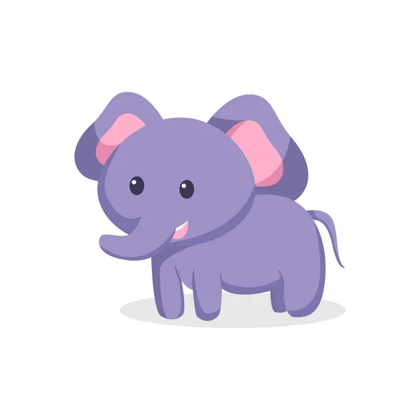 Sorriso Elefante Personagem Design Ilustração — Vetor de Stock