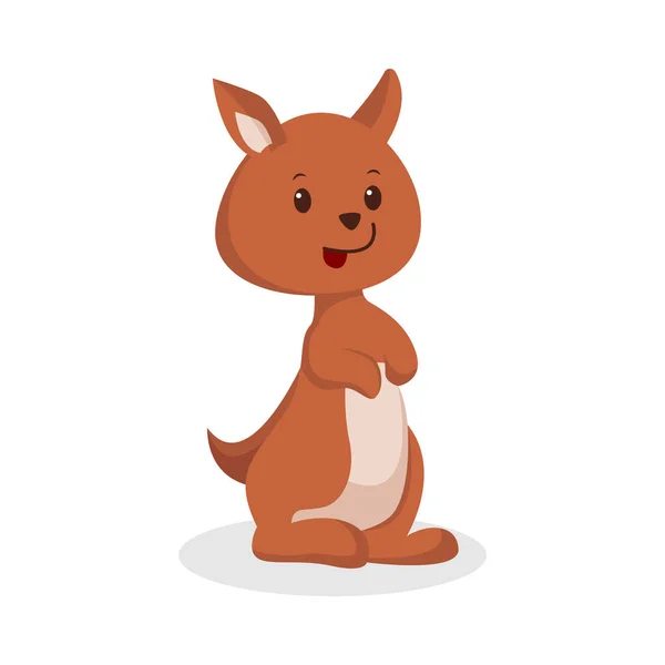 Cute Kangaroo Character Design Illustration — Stock Vector