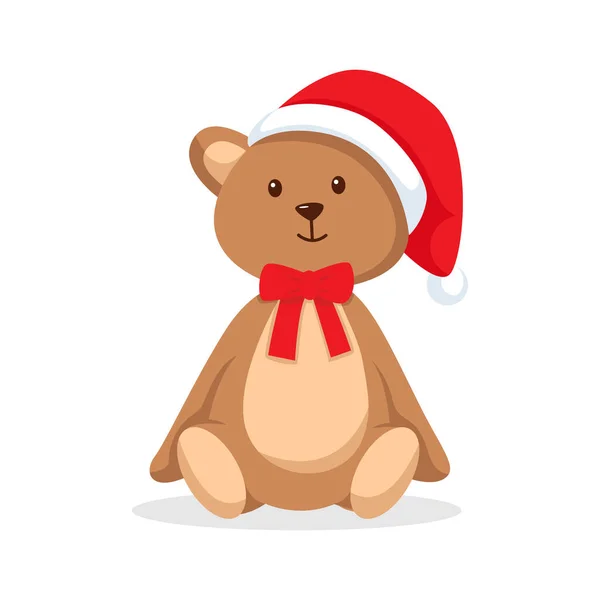 Christmas Bear Character Design Illustration — Stock Vector