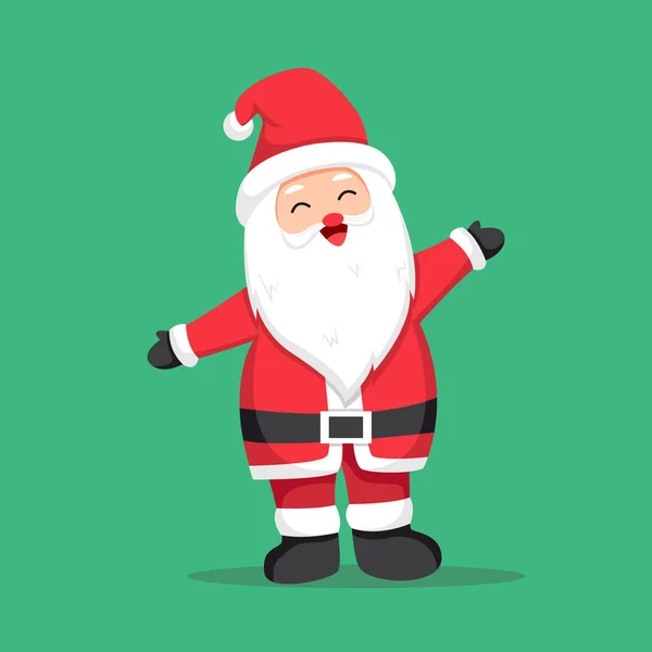 Cute Christmas Santa Charakter Projekt Ilustracji — Wektor stockowy