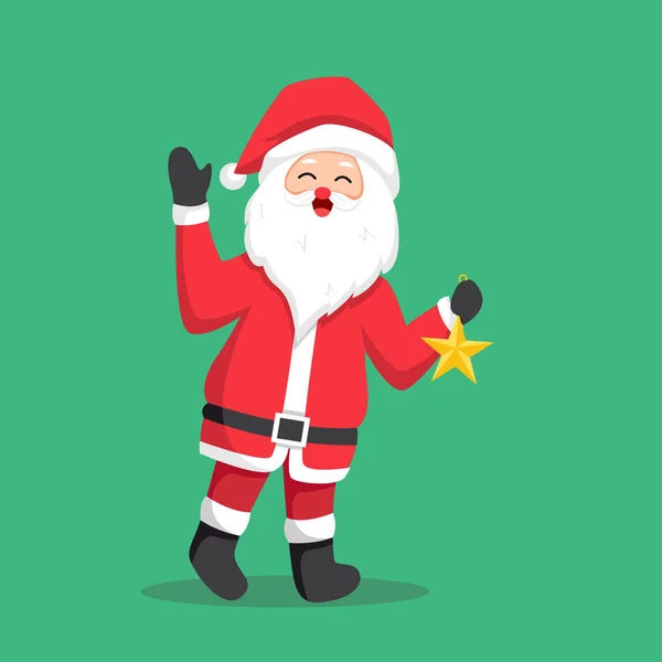 Santa Christmas Star Znaków Projekt Ilustracji — Wektor stockowy