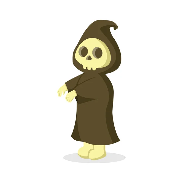 Halloween Skull Character Design Illustration — Stock Vector