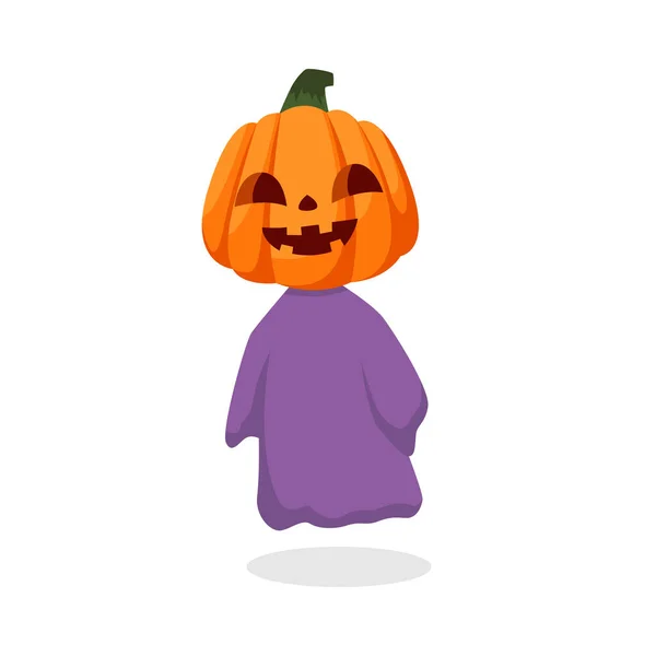 Halloween Pompoen Karakter Ontwerp Illustratie — Stockvector