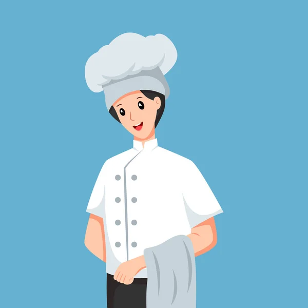 Chef Masculino Profesión Diseño Personajes Ilustración — Archivo Imágenes Vectoriales