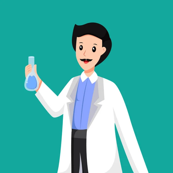 Scientist Profession Character Design Illustration — Stock Vector