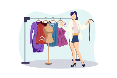 Moda Tasarımcısı Düz Tasarım