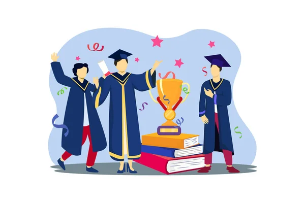 stock vector Graduation Flat Illustration Design