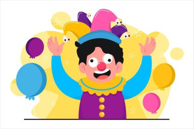 1 Nisan Aptal Surat Düz Tasarımı