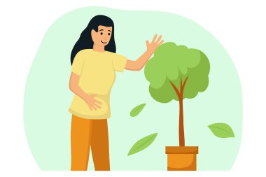 Toprak günü düz illüstrasyon