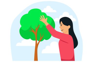 Toprak günü düz illüstrasyon