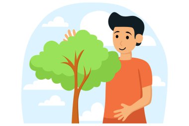 Toprak günü düz illüstrasyon