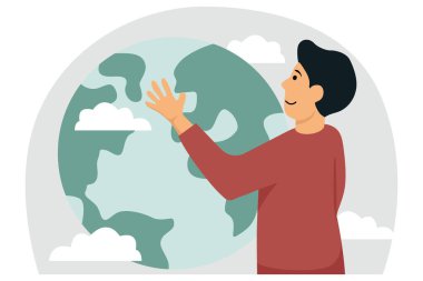 Toprak günü düz illüstrasyon