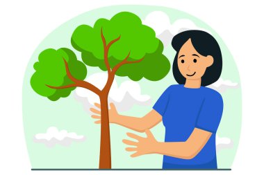 Toprak günü düz illüstrasyon