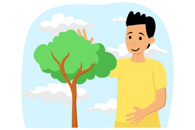 Toprak günü düz illüstrasyon