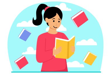 Dünya Kitap Günü Düz Tasarımı