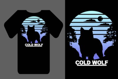 Eski kurt silueti tişörtleri eski moda.