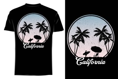 California yaz silueti t-shirt model antika