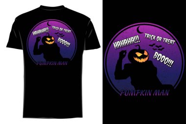 Balkabağı adam silueti t-shirt model antika