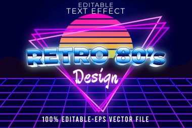 RETRO Stili 80 'lerin DESİGN' i EDİKLİ TEXT EFTESİ