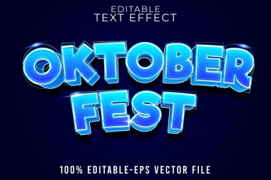 Yeni modern çarpıtma tarzıyla düzenlenebilir metin efekti oktoberfest