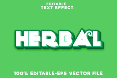 Düzenlenebilir metin efekti bitkisel yeni modern biçimle