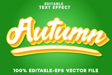 Düzenlenebilir metin efekti sonbaharda basit modern sonbahar tarzıyla