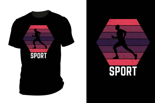 stock vector Sport silhouette t-shirt mockup retro vintage