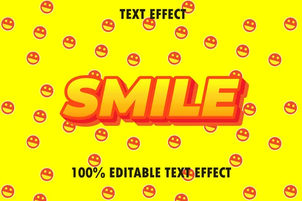 Editable Text Effect Smile — Stockvektor