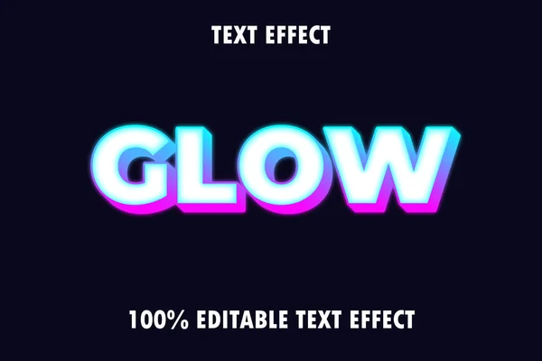 Editable Text Effect Glow — Stock Vector