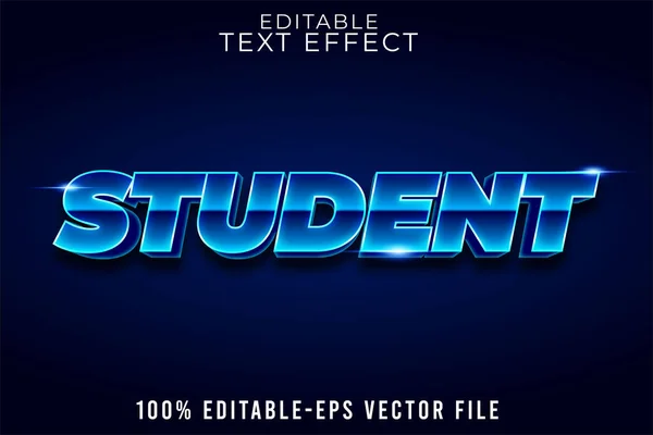 Editable Text Effect Student School Back School Retro Style — Stock Vector