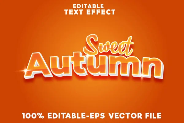 stock vector Editable text effect sweet autumn with fancy modern style