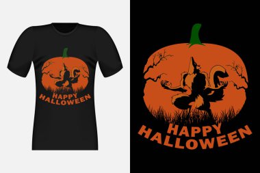 Kurt Silueti Vinro Tişört Tasarımı ile Mutlu Cadılar Bayramı