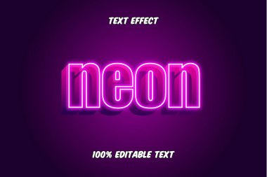 Neon düzenlenebilir metin efekti