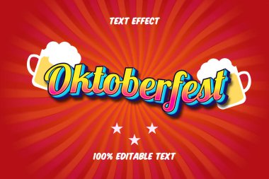 Oktoberfest Retro Biçim Düzenlenebilir Metin Efekti