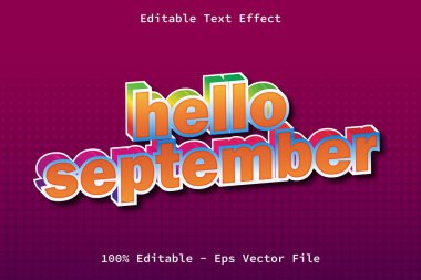Modern Biçim Düzenlenebilir Metin Efekti ile Merhaba Eylül