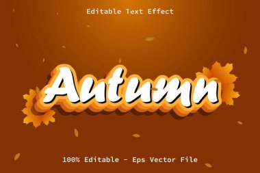 Sonbahar Modern Karikatür Biçimi Düzenlenebilir Metin Efekti