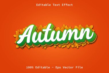 Modern Biçim Düzenlenebilir Metin Efekti ile Sonbahar