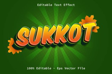 Modern Biçim Düzenlenebilir Metin Efekti ile Sukkot