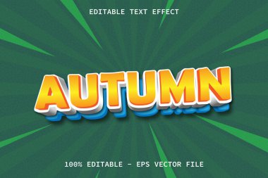 Çizgi film Biçimi Düzenlenebilir Metin Efekti ile Sonbahar