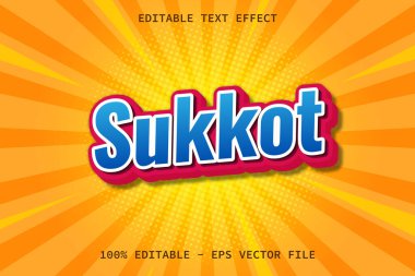 Çizgi film Biçimi Düzenlenebilir Metin Efektiyle Sukkot