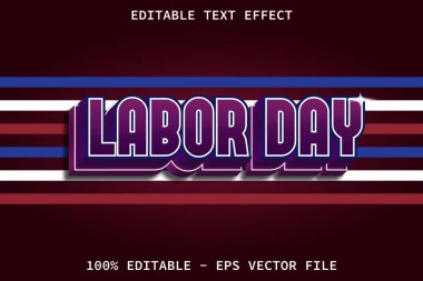 Modern Biçim Düzenlenebilir Metin Efekti ile İşçi Günü