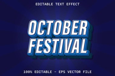 Modern Biçim Düzenlenebilir Metin Efekti ile Ekim Festivali