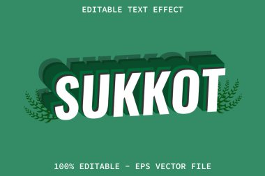 Modern Biçim Düzenlenebilir Metin Efekti ile Sukkot