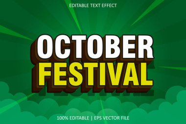 Modern Biçim Düzenlenebilir Metin Efekti ile Ekim Festivali