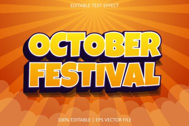 Modern Biçim Düzenlenebilir Metin Efekti ile Ekim Festivali