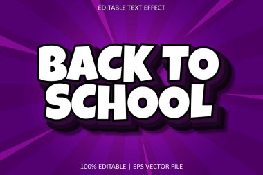 Modern Biçim Düzenlenebilir Metin Efekti ile Okula Dönüş